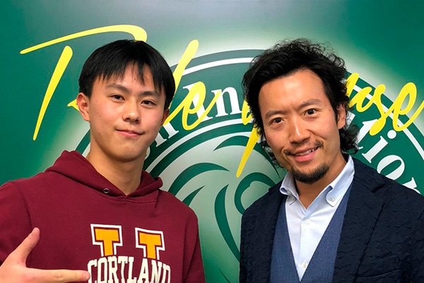 千葉大学に合格した生徒と松田塾長