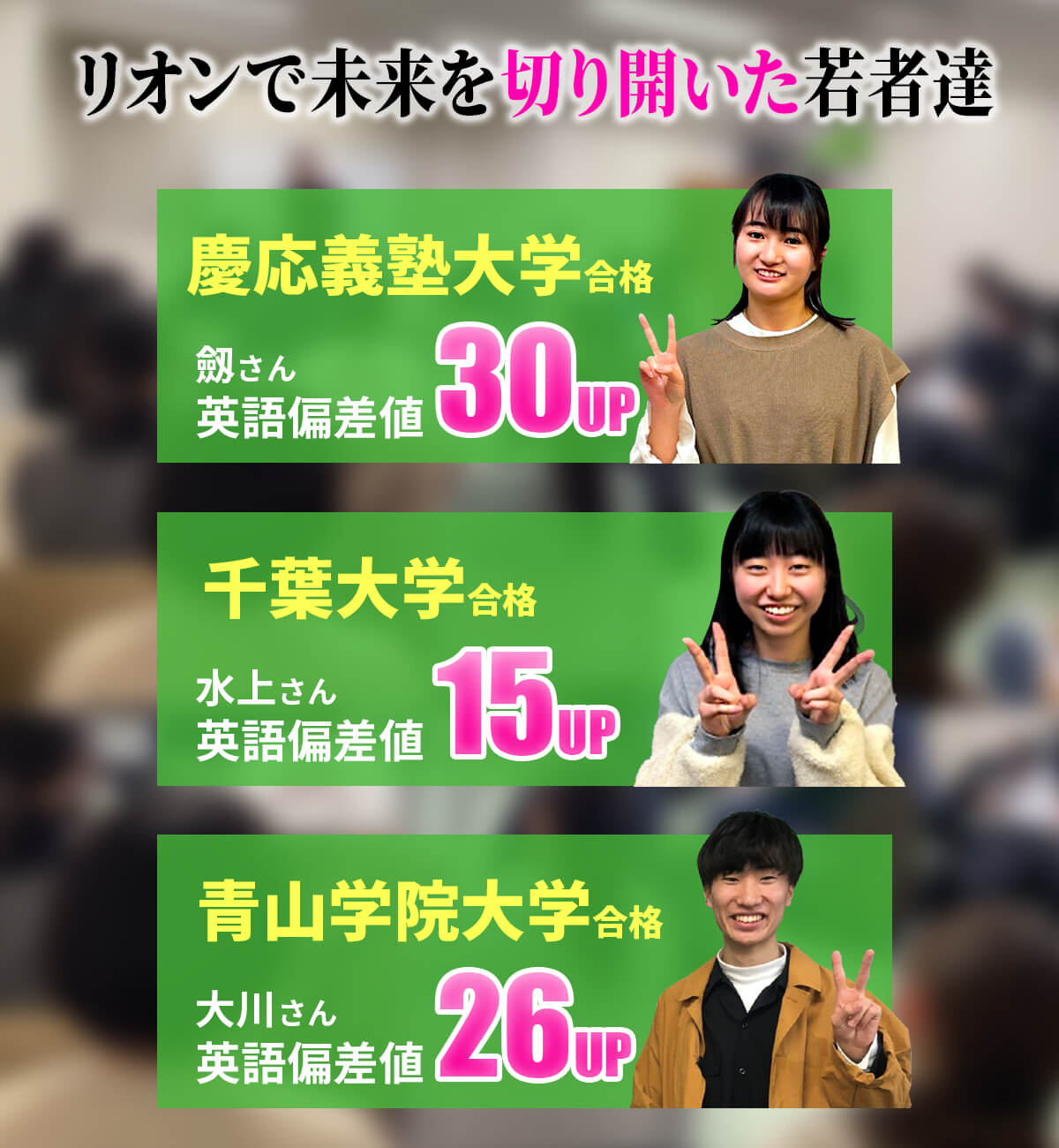 リオンで未来を切り開いた若者たち
